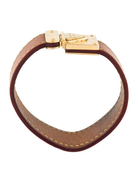 lv leather bracelet for sale.